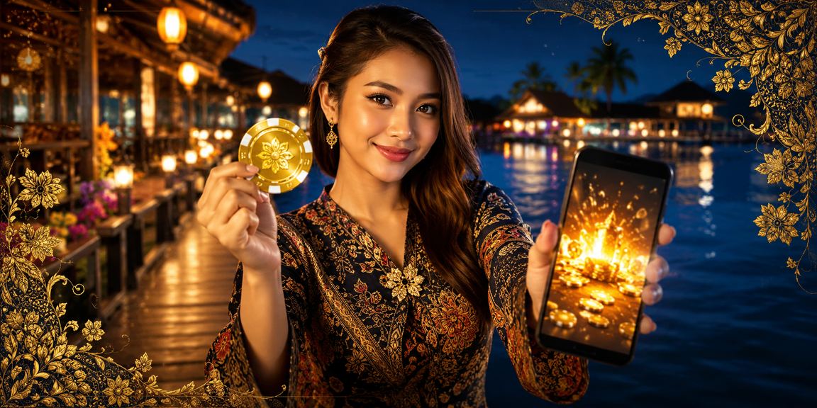 A kl33 customer in Sabah checking lottery results and number betting odds against a local batik backdrop